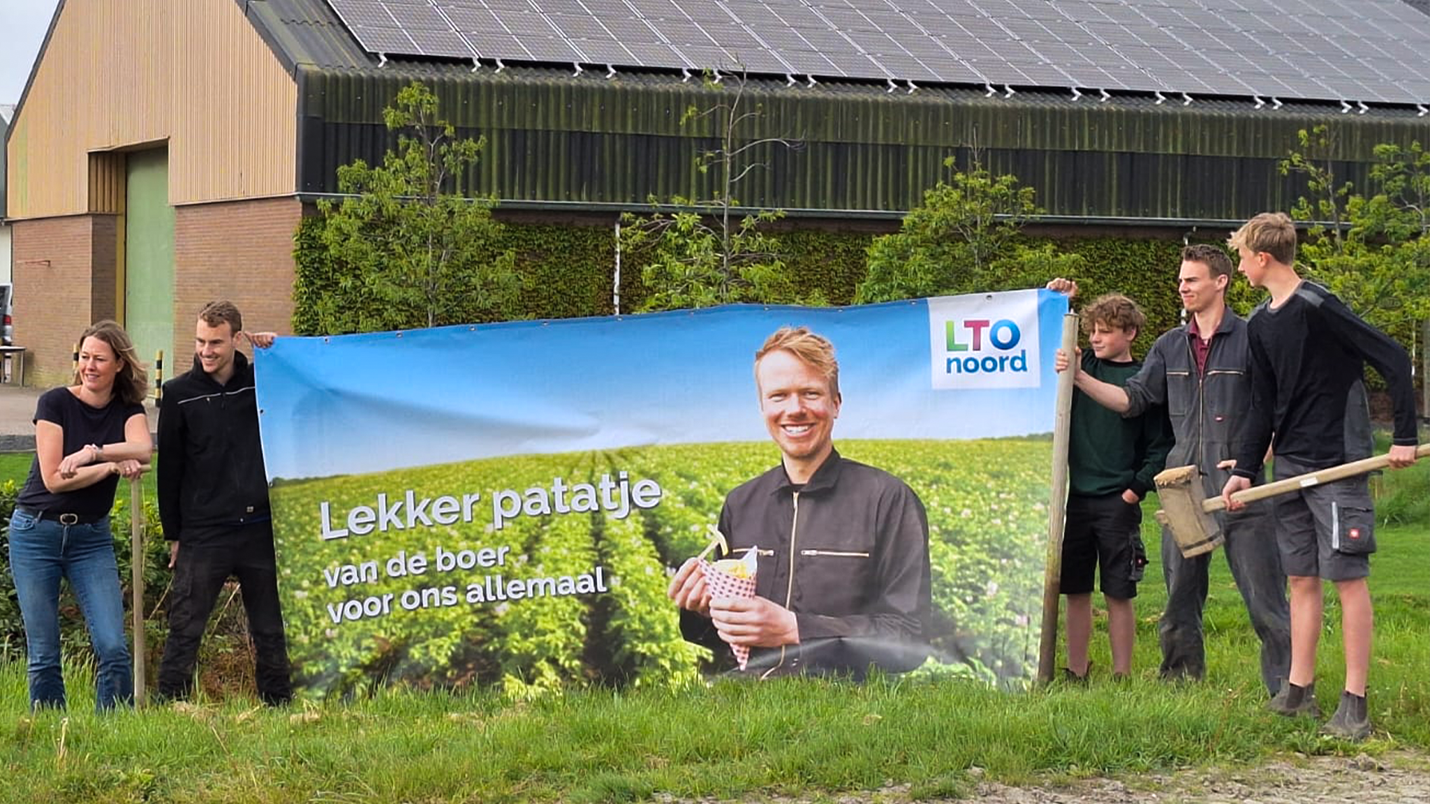 Boeren zetten poster allemaal campagne neer