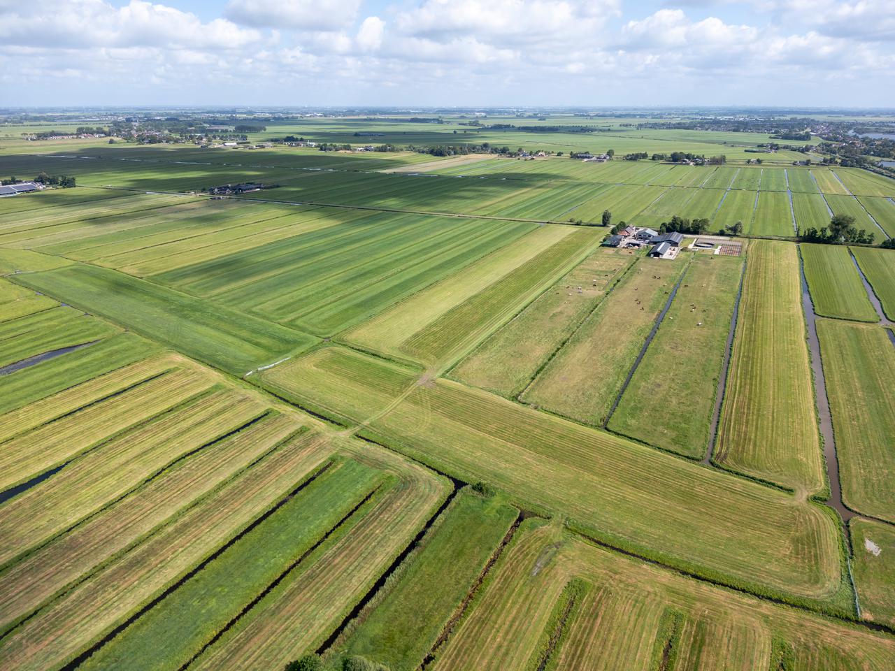Luchtfoto van een landschap in Zuid Holland