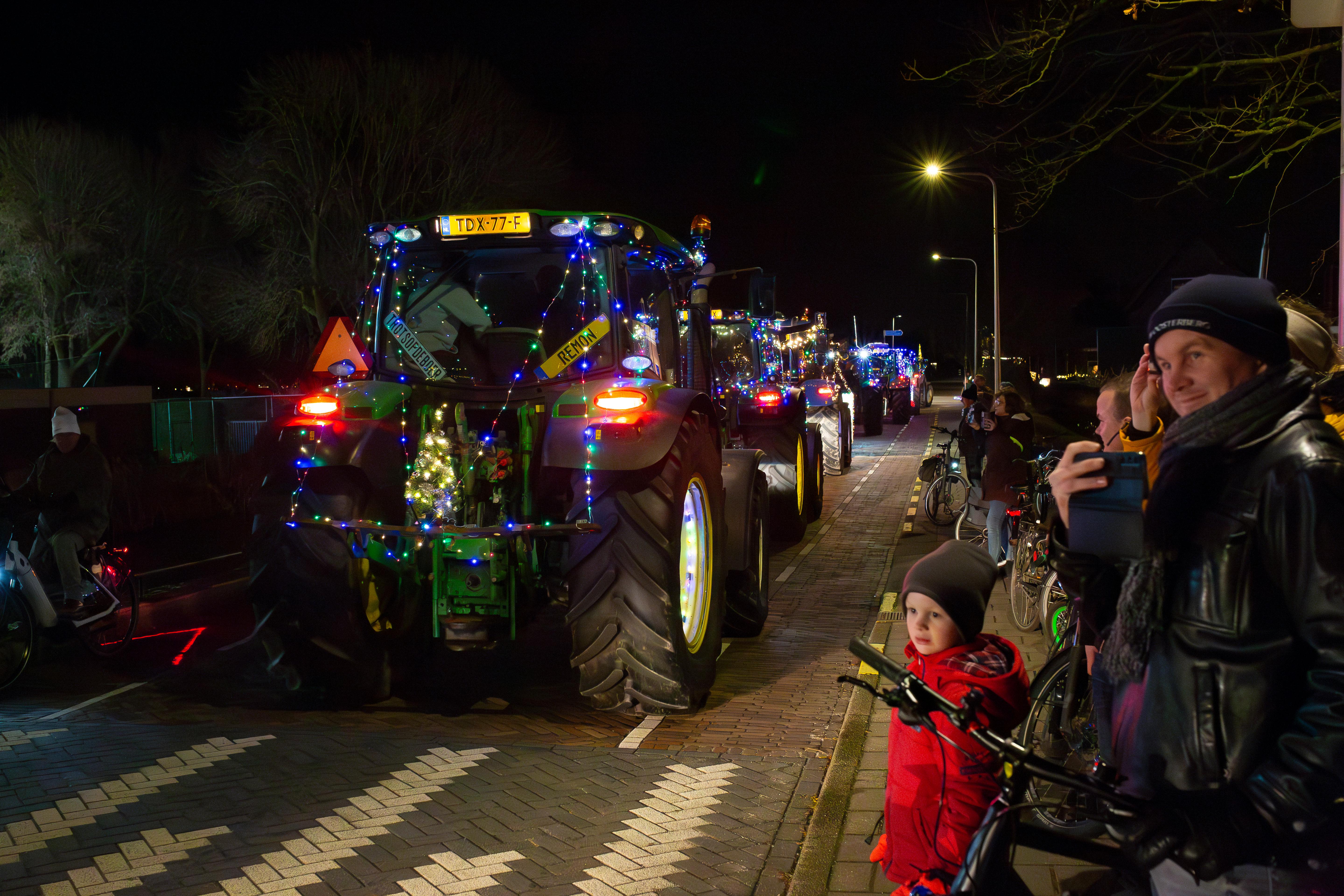 Verlichte trekker tocht